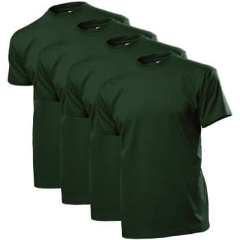 Stedman 4P Comfort Men T-shirt Mørkgrørnn bomull 5XL Herre