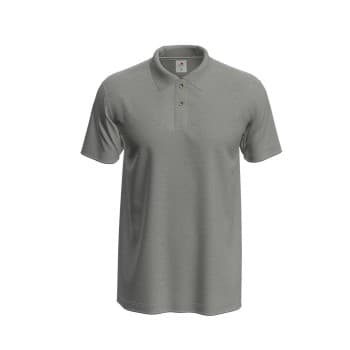 Stedman Stedman Polo Men Gråmelerad bomull 5XL Herre