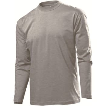Stedman Classic Long Sleeve Men Mørkgrå bomull 3XL Herre