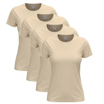 Stedman Classic Women T-shirt Beige bomull XX-Large Dame
