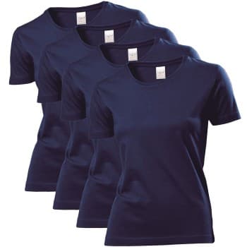 Stedman 4P Classic Women T-shirt Marine bomull 3XL Dame