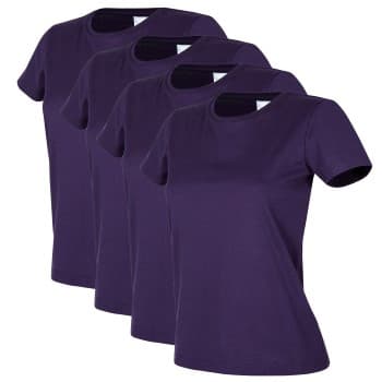 Stedman Stedman 4P Classic Women T-shirt Lilla bomull Small Dame