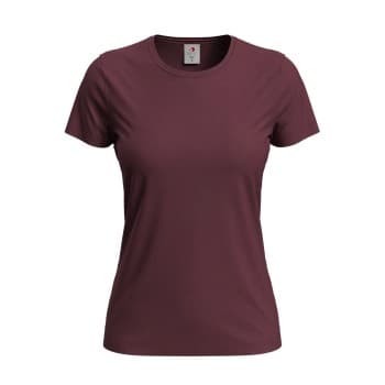 Stedman Classic Women T-shirt Vinrød bomull XX-Large Dame