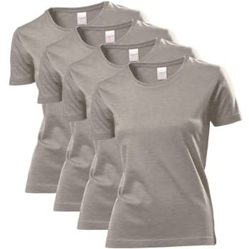 Stedman 4P Classic Women T-shirt Mørkgrå bomull 3XL Dame