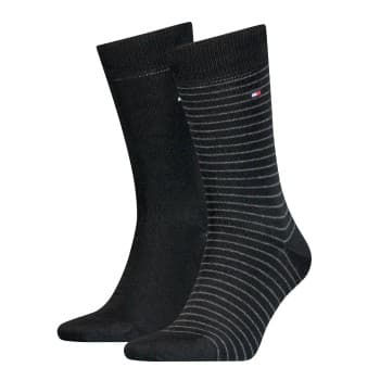 Tommy Hilfiger Strømper 2P Men Sock Stripe Svart Str 47/49 Herre