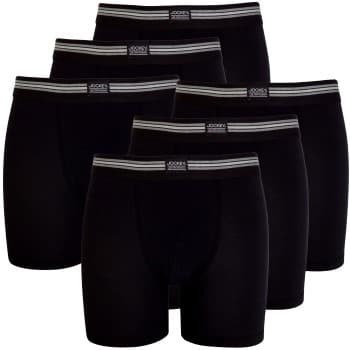 Jockey Jockey 6P Cotton Stretch Boxer Trunk Svart bomull XX-Large Herre