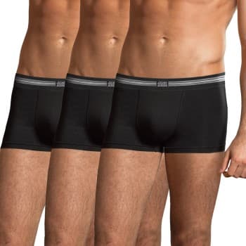 Jockey 3P Cotton Stretch Short Trunk Svart bomull X-Large Herre