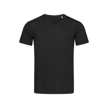 Stedman Ben V-neck For Men Svart ringspunnet bomull XX-Large Herre
