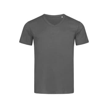 Stedman Ben V-neck For Men Mørkgrå ringspunnet bomull XX-Large Herre