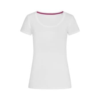 Stedman Megan Crew Neck Hvit ringspunnet bomull X-Large Dame