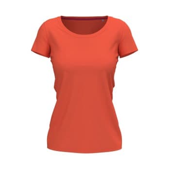 Stedman Claire Crew Neck Aprikos ringspunnet bomull X-Large Dame