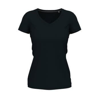 Stedman Claire V-neck Mørkblå ringspunnet bomull XX-Large Dame