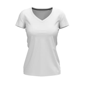 Stedman Stedman Claire V-neck Hvit ringspunnet bomull XX-Large Dame