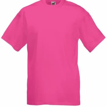 Fruit of the Loom Valueweight Crew Neck T Fuchsia bomull X-Large Herre
