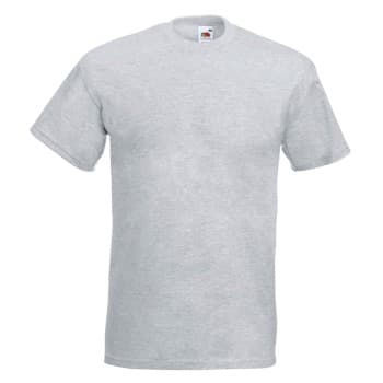 Fruit of the Loom Valueweight Crew Neck T Gråmelerad bomull 5XL Herre