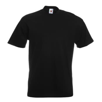 Fruit of the Loom Valueweight Crew Neck T Svart bomull 5XL Herre