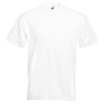 Fruit of the Loom Valueweight Crew Neck T Hvit bomull 5XL Herre