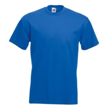 Fruit of the Loom Valueweight Crew Neck T Royalblå bomull Large Herre