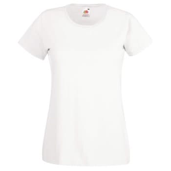 Fruit of the Loom Lady-Fit Valueweight T Hvit bomull X-Large Dame