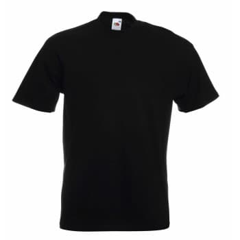 Fruit of the Loom Super Premium T Svart bomull 3XL Herre