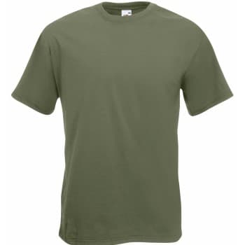 Fruit of the Loom Super Premium T Oliven bomull XX-Large Herre