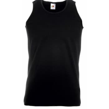 Fruit of the Loom Fruit of the Loom Athletic Vest Svart bomull X-Large Herre