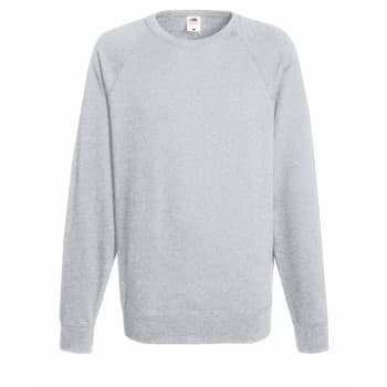 Fruit of the Loom Fruit of the Loom Light Raglan Sweat Gråmelerad Medium Herre