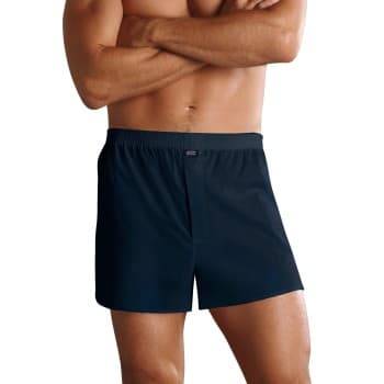 Jockey Woven Poplin Boxer Shorts Mørkblå bomull 3XL Herre