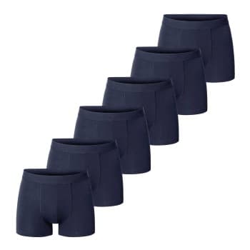 Bread & Boxers Bread and Boxers Boxer Briefs 6P Marine økologisk bomull X-Small Herre