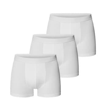 Bread and Boxers Boxer Briefs 3P Hvit økologisk bomull XX-Large Herre