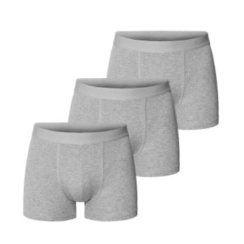 Bread and Boxers Boxer Briefs 3P Grå økologisk bomull XX-Large Herre
