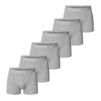 Bread & Boxers Bread and Boxers Boxer Briefs 6P Grå økologisk bomull XX-Large Herre