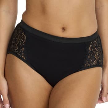 Damella Truser Brief 17860 Midi Svart bomull Small Dame