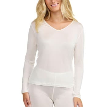 Damella Damella Silk Long Sleeve Elfenben silke X-Small Dame