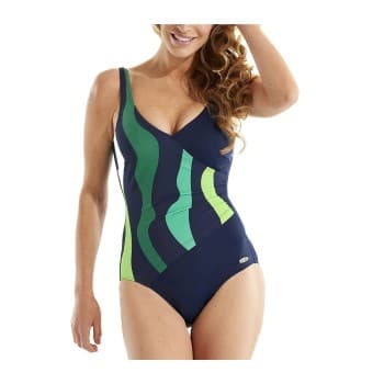 Damella Damella Julia Basic Swimsuit Blå/Grønn 38 Dame