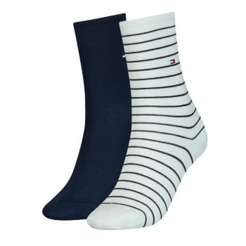 Tommy Hilfiger Strømper 2P Classic Small Stripe Socks Mixed Str 39/42 Dame