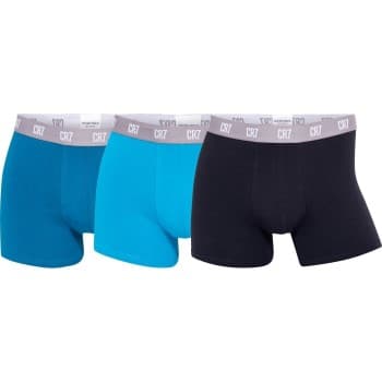 CR7 Cristiano Ronaldo 3P Men Trunk Blå/Turkis bomull XX-Large Herre