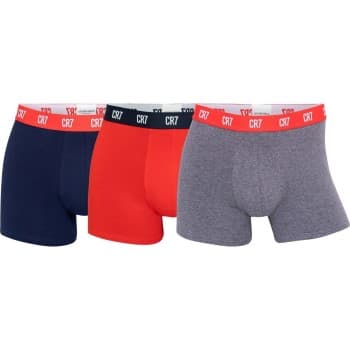 CR7 Cristiano Ronaldo CR7 Cristiano Ronaldo 3P Men Trunk Marine/Rød bomull XX-Large Herre