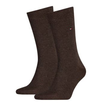 Tommy Hilfiger Strømper 2P Men Classic Sock Brun Str 47/49 Herre