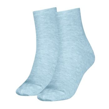 Tommy Hilfiger Strømper 2P Women Casual Short Sock Lysblå Str 39/42 Dame