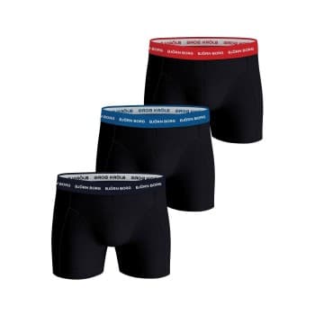Björn Borg 6P Essential Shorts Svart/Blå bomull XX-Large Herre