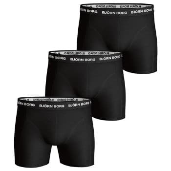 Björn Borg 3P Essential Shorts Svart bomull X-Small Herre