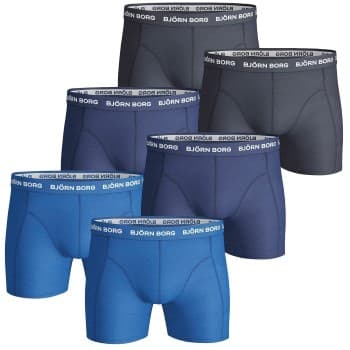 Björn Borg 6P Essential Shorts Marine/Blå bomull XX-Large Herre