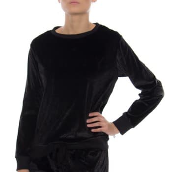 DKNY Insert Logo LS Sleep Top Svart polyester Medium Dame