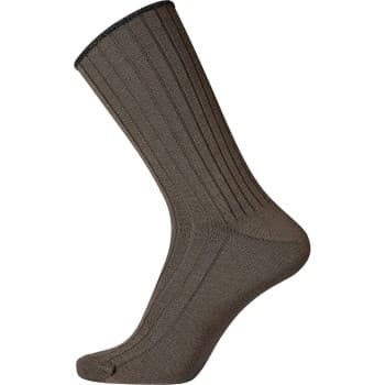 Egtved Egtved Strømper Wool No Elastic Rib Socks Mørkbrun Str 45/48