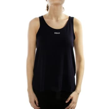 Dkny DKNY Walk The Line Tank Marine polyester Small Dame