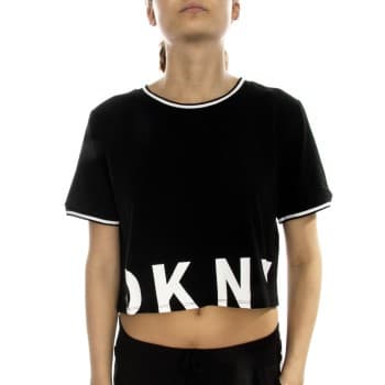 Dkny DKNY Spell It Out SS Top Svart Medium Dame