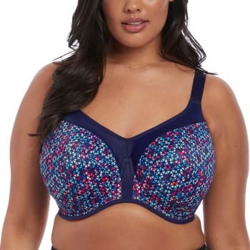 Elomi BH Energise Underwire Sport Support Bra Marine mønster G 100 Dame