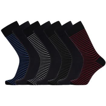 Jbs JBS Strømper 7P Bamboo Socks Svart stripet Str 41/44