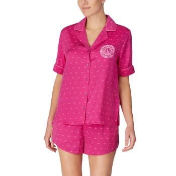 Dkny DKNY Only In DKNY Top And Boxer Pj Set Rosa polyester Small Dame